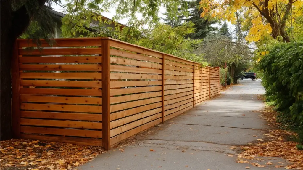 Horizontal Wooden Fence